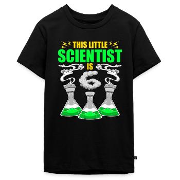 Science Birthday 6. Science Theme Party Scientist - Teenager Premium Bio T-Shirt - Schwarz - Vorne - AI Model Teenager Male light (155cm)