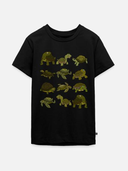 Schildkröte - Teenager Premium Bio T-Shirt - Schwarz
