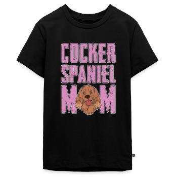 Cocker Spaniel Maman Fête des mères Cadeaux Chiens - T-shirt Premium bio Ado - noir - Devant - AI Model Teenager Male light (155cm)
