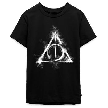 Harry Potter Die Heiligtümer des Todes Symbol - Teenager Premium Bio T-Shirt - Schwarz - Vorne - AI Model Teenager Male light (155cm)