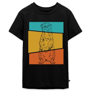 Otter - Teenager Premium Bio T-Shirt - Schwarz - Vorne - AI Model Teenager Male light (155cm)