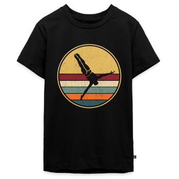 Turmspringen Turmspringer - Teenager Premium Bio T-Shirt - Schwarz - Vorne - AI Model Teenager Male light (155cm)