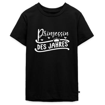 Prinzessin - Teenager Premium Bio T-Shirt - Schwarz - Vorne - AI Model Teenager Male light (155cm)
