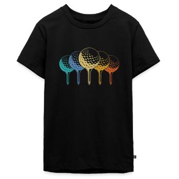 Golf Golfeurs Golfeurs - T-shirt Premium bio Ado - noir - Devant - AI Model Teenager Male light (155cm)