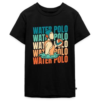 Wasserball Wasserballer - Teenager Premium Bio T-Shirt - Schwarz - Vorne - AI Model Teenager Male light (155cm)