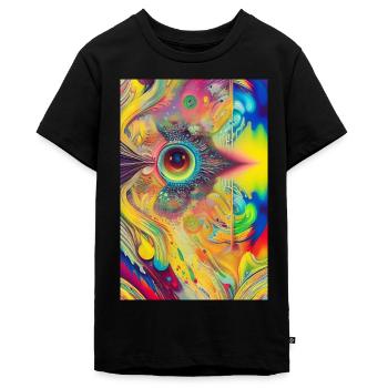 Abstrakte Kunst - Teenager Premium Bio T-Shirt - Schwarz - Vorne - AI Model Teenager Male light (155cm)