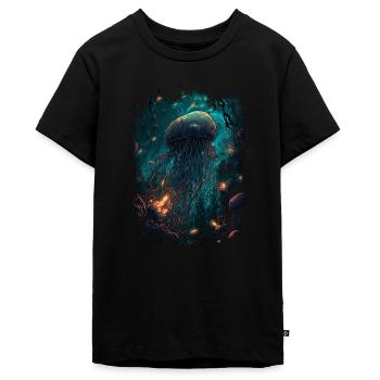 Qualle - Teenager Premium Bio T-Shirt - Schwarz - Vorne - AI Model Teenager Male light (155cm)
