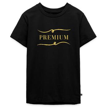 Premium - Teenager Premium Bio T-Shirt - Schwarz - Vorne - AI Model Teenager Male light (155cm)