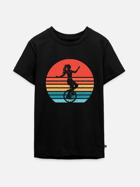 Einrad - Teenager Premium Bio T-Shirt - Schwarz