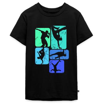 Breakdance breakdancer breakdance enfants garçons - T-shirt Premium bio Ado - noir - Devant - AI Model Teenager Male light (155cm)