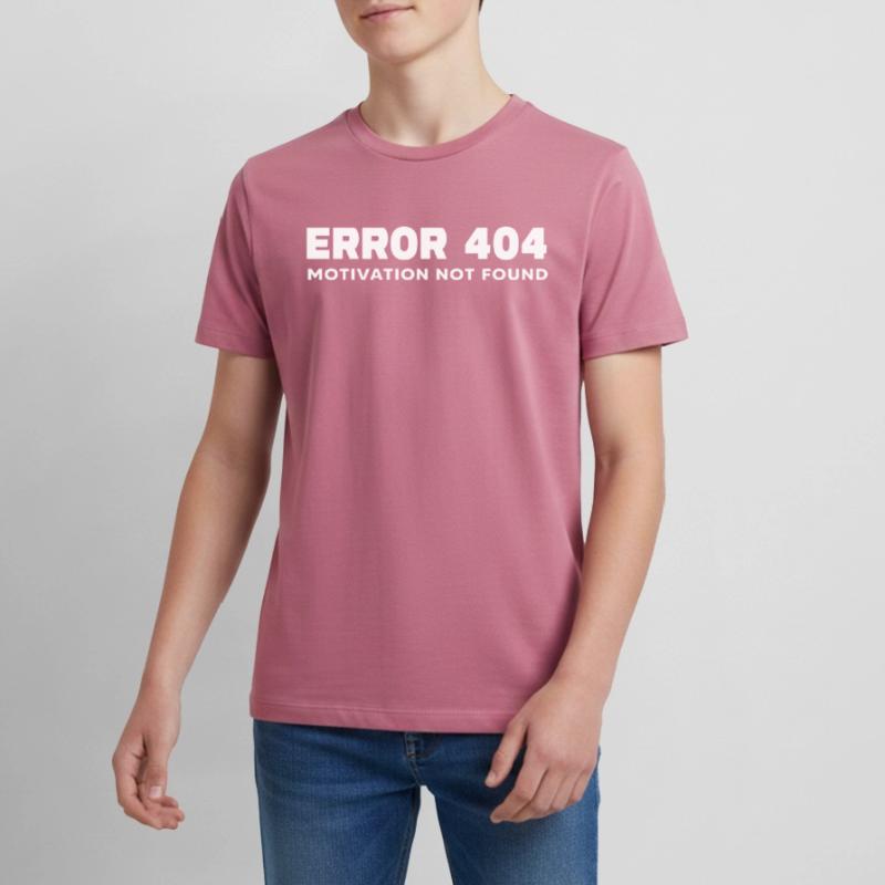 nerd coder server download error 404 Teenager Premium Organic T-Shirt