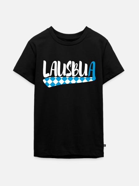 Lausbua - Teenager Premium Bio T-Shirt - Schwarz