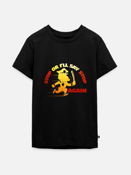 Polizei - Teenager Premium Bio T-Shirt - Schwarz