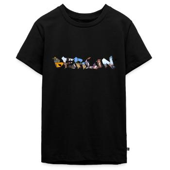 Berlin Schriftzug - Teenager Premium Bio T-Shirt - Schwarz - Vorne - AI Model Teenager Male light (155cm)