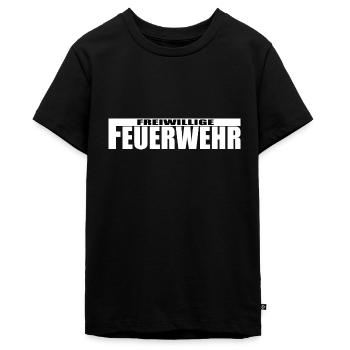 Feuerwehr - Teenager Premium Bio T-Shirt - Schwarz - Vorne - AI Model Teenager Male light (155cm)