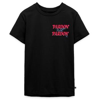 Emily In Paris Pardon Not Pardon Writing Red - Teenager Premium Organic T-Shirt - black - Front - AI Model Teenager Male light (155cm)
