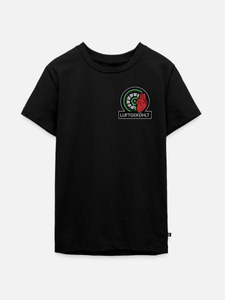 Luftgekühlt Herz - Teenager Premium Bio T-Shirt - Schwarz