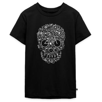 Bicycle Skull - Teenager Premium Bio T-Shirt - Schwarz - Vorne - AI Model Teenager Male light (155cm)