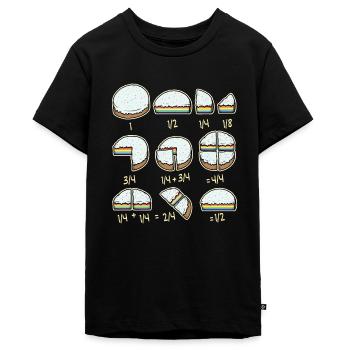Cake rainbow math fractions teacher - Teenager Premium Organic T-Shirt - black - Front - AI Model Teenager Male light (155cm)
