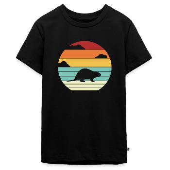 Castor Castor Rat Nutria Castor Des Marais - T-shirt Premium bio Ado - noir - Devant - AI Model Teenager Male light (155cm)