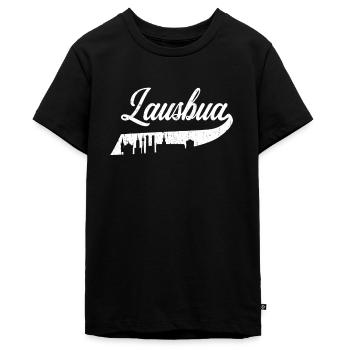 Lausbua Trachten Skyline München Volksfest Tracht - Teenager Premium Bio T-Shirt - Schwarz - Vorne - AI Model Teenager Male light (155cm)