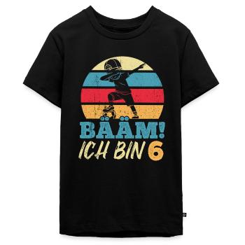 BÄÄM Ich bin 6 Dabbing Geburtstagsshirt 6 Jahre Ju - Teenager Premium Bio T-Shirt - Schwarz - Vorne - AI Model Teenager Male light (155cm)