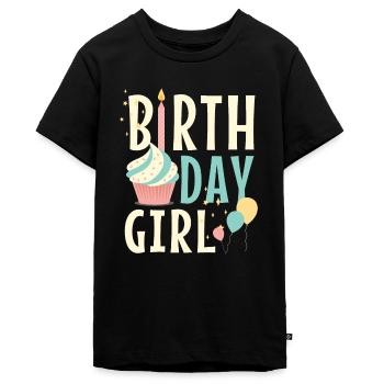 Birthday Girl - Teenager Premium Bio T-Shirt - Schwarz - Vorne - AI Model Teenager Male light (155cm)