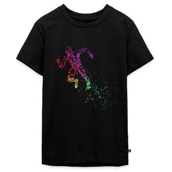 Leichtathletik Start Sprint Sprinter - Teenager Premium Bio T-Shirt - Schwarz - Vorne - AI Model Teenager Male light (155cm)