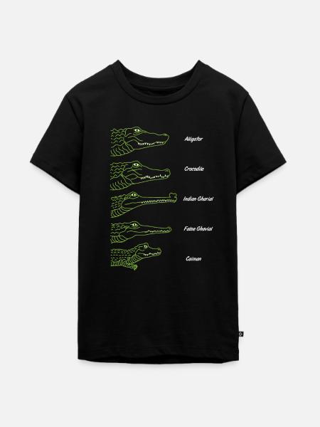 Krokodil - Teenager Premium Bio T-Shirt - Schwarz