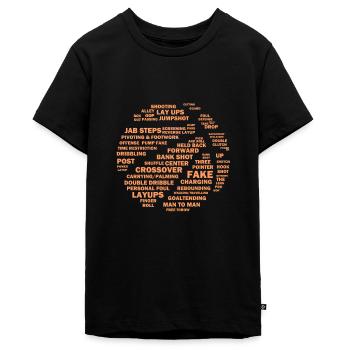 Basketballer basketball - Teenager Premium Organic T-Shirt - black - Front - AI Model Teenager Male light (155cm)