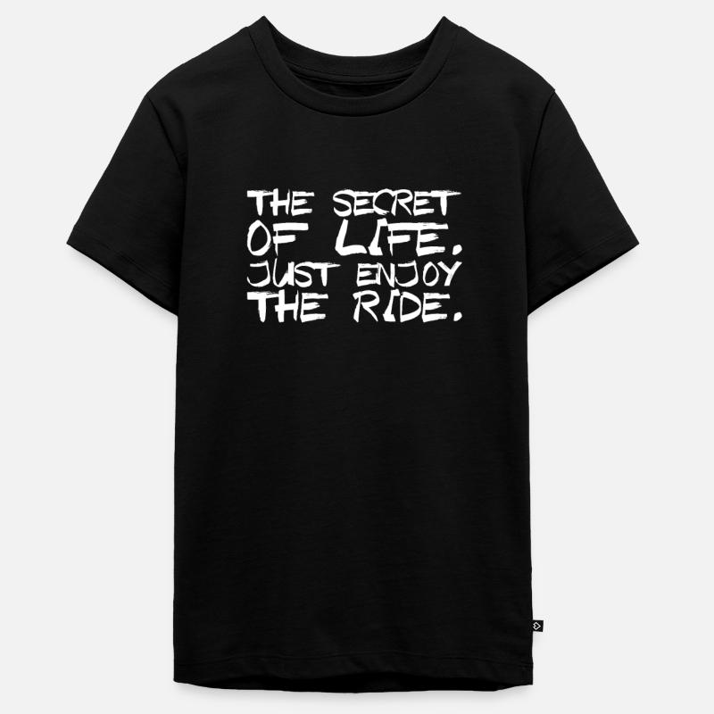 Le secret de la vie Profitez simplement de la balade i ski snow - T-shirt Premium bio Ado - noir