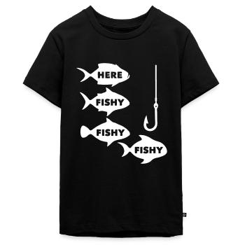 Angler - Teenager Premium Bio T-Shirt - Schwarz - Vorne - AI Model Teenager Male light (155cm)