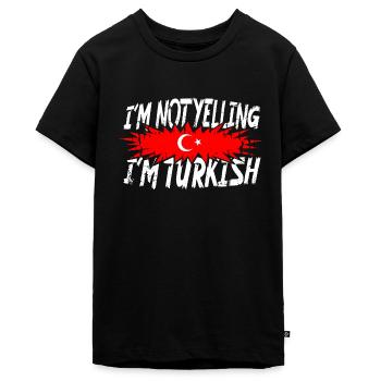 Je ne crie pas que je suis turc - T-shirt Premium bio Ado - noir - Devant - AI Model Teenager Male light (155cm)