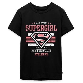 DC Comics Supergirl Logo All-Star - Teenager Premium Organic T-Shirt - black - Front - AI Model Teenager Male light (155cm)