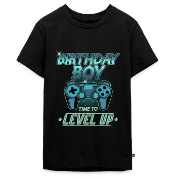 Birthday Boy Geburtstag Jungen Herren Gaming - Teenager Premium Bio T-Shirt - Schwarz - Vorne - AI Model Teenager Male light (155cm)