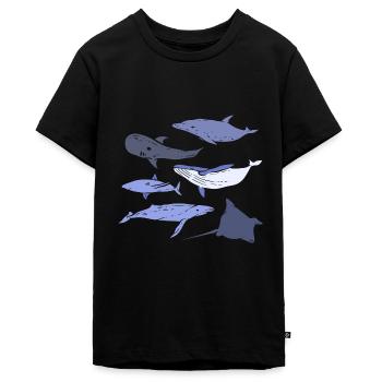 Meerestiere Walbiologe - Teenager Premium Bio T-Shirt - Schwarz - Vorne - AI Model Teenager Male light (155cm)