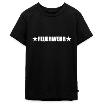 Feuerwehr - Teenager Premium Bio T-Shirt - Schwarz - Vorne - AI Model Teenager Male light (155cm)