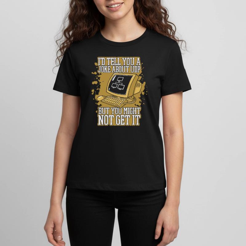 Je vous raconterais une blague sur UDP Developer Coder T-shirt Premium bio Ado