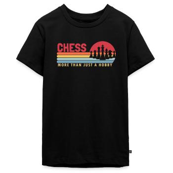Schach mehr als ein Hobby Königin Großmeister - Teenager Premium Bio T-Shirt - Schwarz - Vorne - AI Model Teenager Male light (155cm)