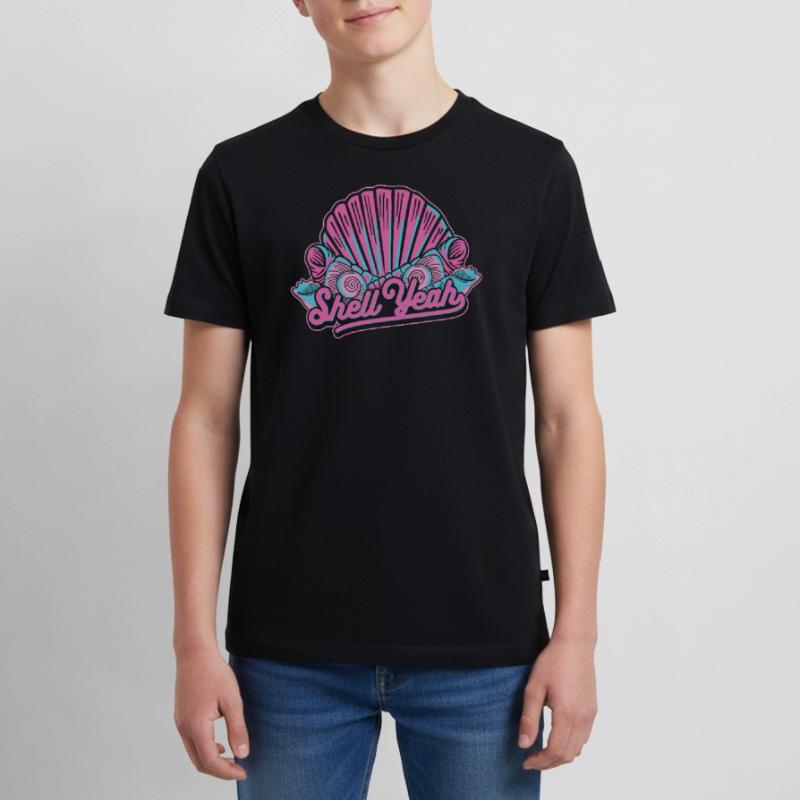 Shell Yeah Shell Shelling Bag Bivalvia Seashell Teenager Premium Organic T-Shirt