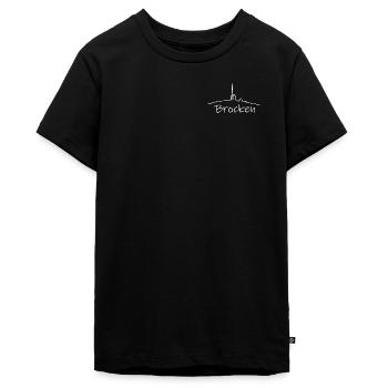 Harz Style - Brocken - Höchster Berg im Harz - Teenager Premium Bio T-Shirt - Schwarz - Vorne - AI Model Teenager Male light (155cm)