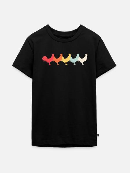 Huhn Hühner - Teenager Premium Bio T-Shirt - Schwarz