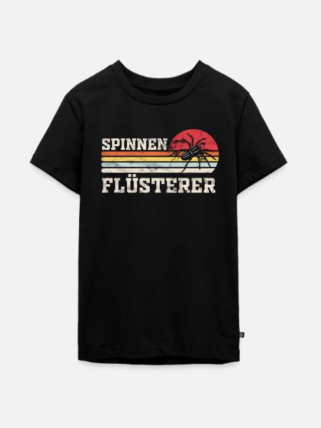 Spinne - Spinnen Flüsterer - Teenager Premium Bio T-Shirt - Schwarz
