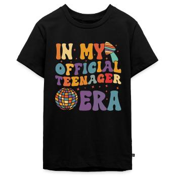 13ème anniversaire fille idée cadeau ado - T-shirt Premium bio Ado - noir - Devant - AI Model Teenager Male light (155cm)