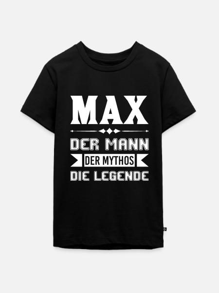 Max - Teenager Premium Bio T-Shirt - Schwarz