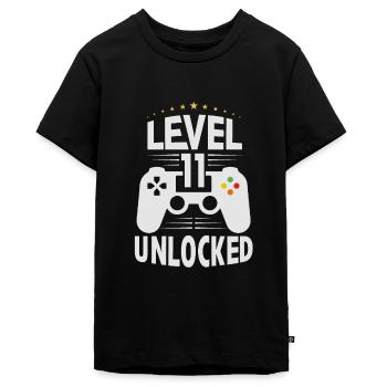 11e anniversaire Garçon cadeau, 11 ans Anniversaire garçons - T-shirt Premium bio Ado - noir - Devant - AI Model Teenager Male light (155cm)