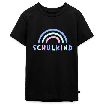 Schulkind - Teenager Premium Bio T-Shirt - Schwarz - Vorne - AI Model Teenager Male light (155cm)