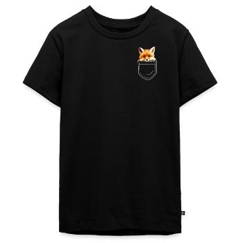 Fuchs Füchse - Teenager Premium Bio T-Shirt - Schwarz - Vorne - AI Model Teenager Male light (155cm)