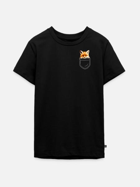 Fuchs Füchse - Teenager Premium Bio T-Shirt - Schwarz