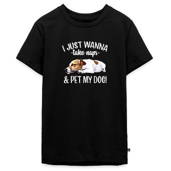 Jack Russell - T-shirt Premium bio Ado - noir - Devant - AI Model Teenager Male light (155cm)